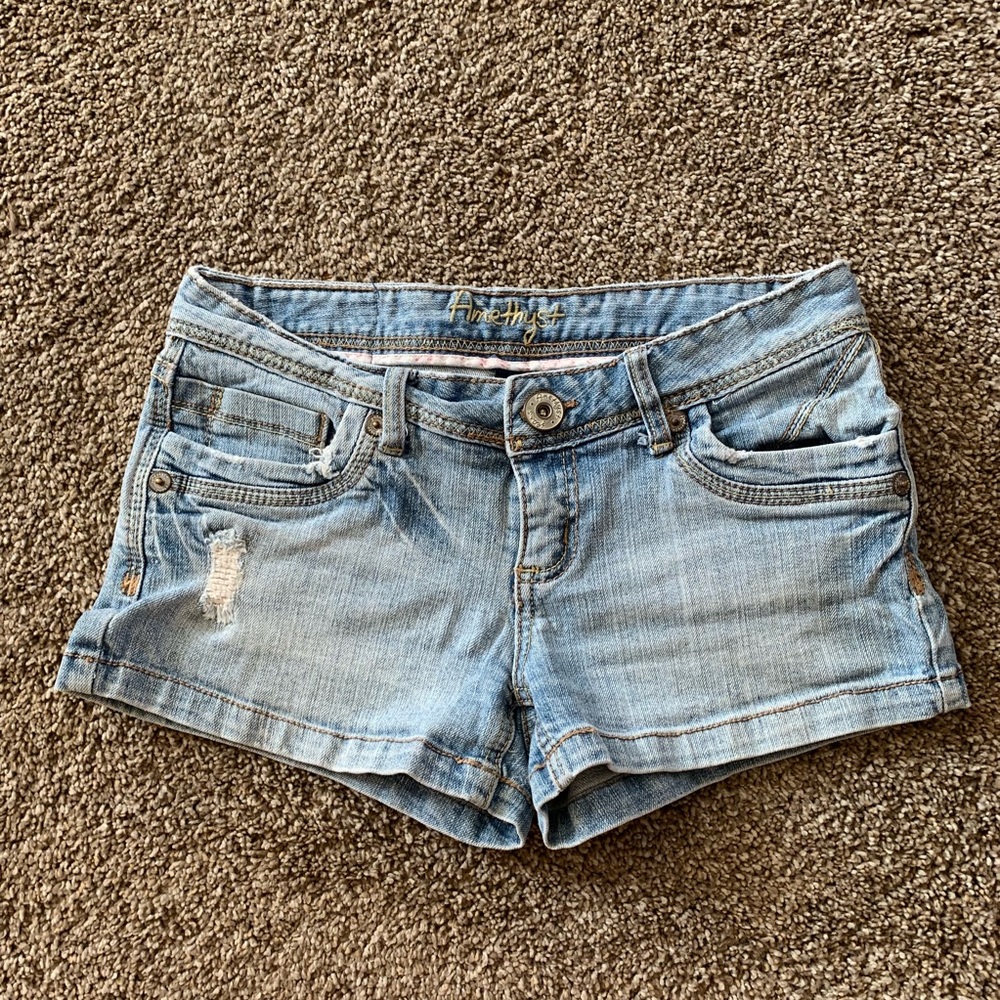 Light Blue Jean Short Shorts, Size 3